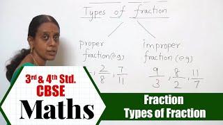 3rd & 4th STD Maths | Fraction | Types of Fraction | CBSE Syllabus Mathematics