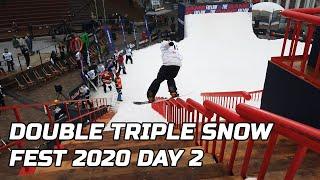 DOUBLE TRIPLE SNOW FEST 2020 DAY 2 СНОУБОРД КОНТЕСТ /// TF vlog №17