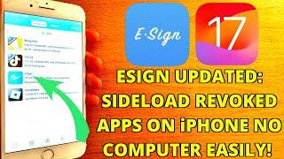 Esign FIXED: Install Esign and Sideload Revoked Apps iOS 17 NO Computer/Revoke | JorkHub IPA Files
