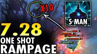 7.28 FIRST ONESHOT RAMPAGE TECHIES WITH BEAUTIFUL 5X MAN RP | TECHIES OFFICIAL