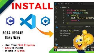 Install VS Code on Windows 10 & 11 | Run C/C++ Program | Easy 2024 Update 