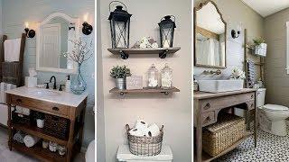 DIY Rustic Shabby chic style  Bathroom decor Ideas | Rustic Home decor| Flamingo Mango