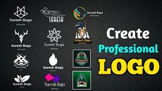 How to make free professional Logo in mobile || Make logo for YouTube | suresh boga