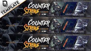 Counter Strike GO YouTube Banner Template | FezoDesigns | Free Download