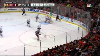 Nate Thompson wrist shot goal 3-1 Chicago Blackhawks vs Anaheim Ducks May 17 2015 NHL