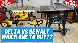 DELTA vs DeWALT  ||  Side by Side Comparison