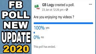 how to create a poll on facebook | facebook poll New Update 2020