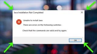 Unable To Install Java - Java Installation Not Completed - 2022 - Fix