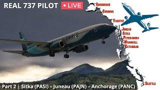 Real 737 Pilot LIVE | Recreating the Alaska Milk Run Part 2/2 | PMDG 737 in MSFS