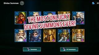 Dungeon Rush Rebirth: The most UNLUCKY 100 divine summons!!!