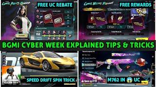 CYBER WEEK EVENT EXPLAINED / CYBER POINT REWARD BGMI & CYBER WISHES DISCOUNT /SPEED DRIFT BGMI TRICK