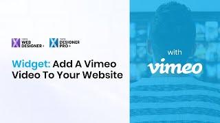 Add A Vimeo Video To Your Website | Xara