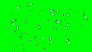 Copyright Free Animated Water Drops Green Screen Effect | Chroma Key |  Royalty Free | Water Drops |