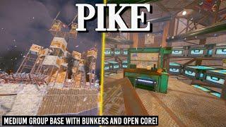 The PIKE - BEST Medium Group Base | Bunkers, Open Core, Mountain Roof | 4-8