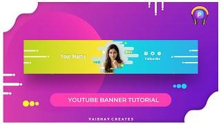 How to Make YouTube channel Art in Picsart  How  to Make YouTube Banner on Android