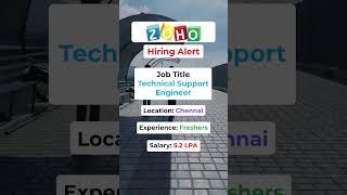 ZOHO hiring alert #hiringalert