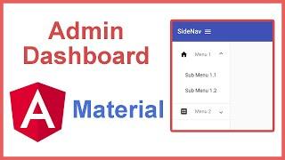 How Create Dashboard Template Basic Layout in Angular + Material