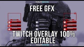 FREE GFX: Free Twitch Overlay Template 100% Editable PSD