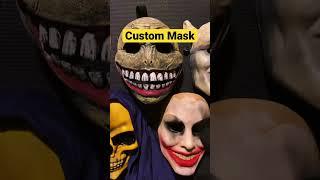 “Go to sleep!” Custom creepypasta style mask  #diy #painting #custom #mask #creepypasta #art