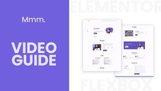 Mmm. Elementor Portfolio Template Video Guideline! (Elementor Flexbox Container Template)