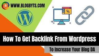 How to get a backlink from WordPress