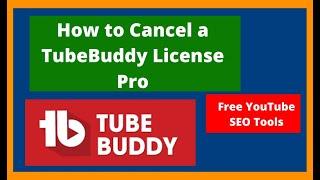 How to cancel TubeBuddy Subscription and how to cancel a TubeBuddy license