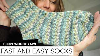 Patons Kroy Socks yarn - Fast and Easy Socks free knitting pattern -  knit by knittingILove