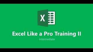 Microsoft Excel Training | Intermediate Level