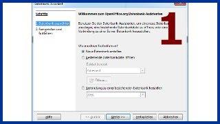 01 OpenOffice Base: Eine neue Datenbank anlegen und  eine Tabelle erstellen