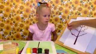 Как научить ребёнка 4 лет рисовать дерево #How to teach a child of 4 years to paint a tree