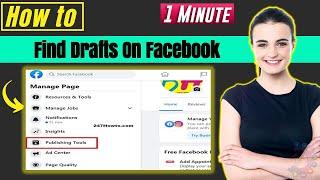 How to find drafts on facebook 2024 | See my fb draft