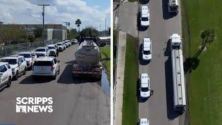 Police escort fuel trucks in Tampa area following gas shortage after Milton