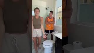 Showing my husband how to properly use the toilet #shorts