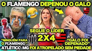 "FLAMENGO DEPENOU O GALO ! FOI UM PASSEIO do FLAMENGO !" RONALDÃO ALOPROU ! ATLÉTICO-MG 2X4 FLAMENGO