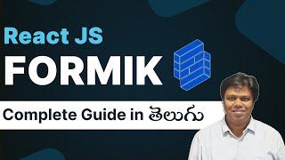 React Formik Complete Guide in Telugu