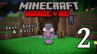 "Iron, Spruce & Base!" - Hardcore Minecraft Survival | Episode 2 (Let's Play)