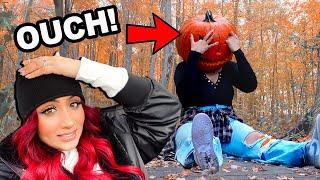 i stuck my head inside a pumpkin and this is what happened!
