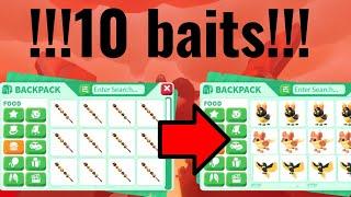 Opening 10 Brunt Bites Baits In Adopt Me!!!