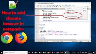 (100% Working) How to add chrome browser in notepad++