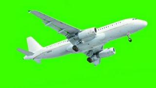 Green screen pesawat terbang