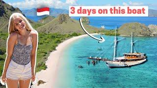 Sailing around KOMODO Islands, Pink beach & National Park Flores - Vlog #17 - Janine Freuling