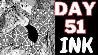 Drawing every day for 51 Days | INK horror manga scene Junji Ito Inspiration | Mangaka's Journey