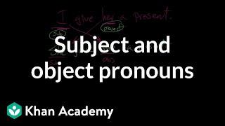 Subject and object pronouns | The parts of speech | Grammar | Khan Academy