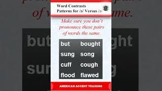 Word Contrasts Patterns for /ə/ Versus /ɔ/ | Learning American English Pronunciation #english