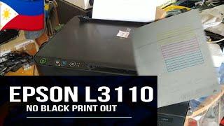 Epson L3110 No black Print outs | repair guide | 