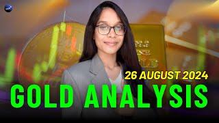 Gold analysis today (hindi) | XAUUSD analysis |  26 August 2024 forward | Smart money teaching