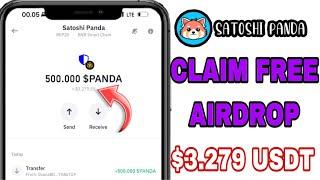 Claim Free Airdrop 500,000 Satoshi Panda ~ $3.279 USDT on Trustwallet