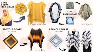 5 Ways to Make an Outer Scarf | How to Make the Outer of a Hijab #outerscarf #recyclescarf