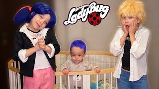 Los hijos de Ladybug y Súper cat  Miraculous en la vida real