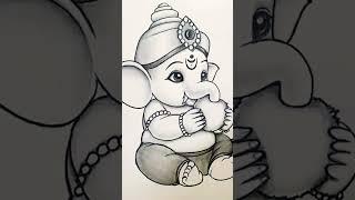 How to draw sketch Sri ganesh bhagwan ️ |Aman tanwar  #sktch #skchbook #art # Sri.Ganesh #Gopal ji